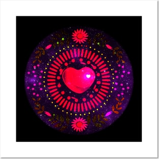 Love Space Mandala Posters and Art